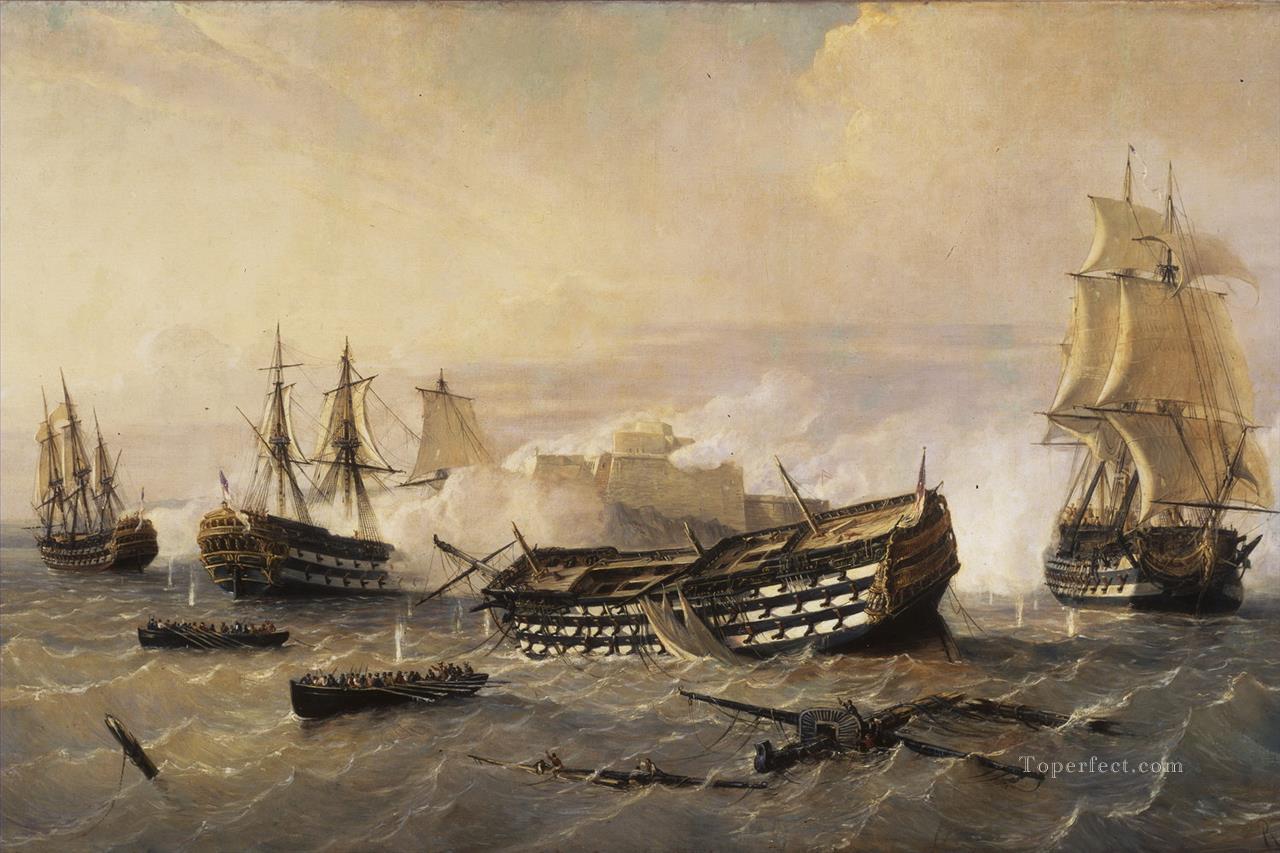 British ships in the Seven Years War before Havana Naval Battles Oil Paintings